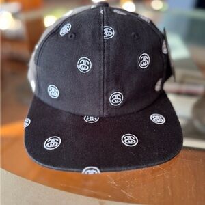 Stussy Double S Repeating Logo Embroidery SnapBack Baseball Hat Cap